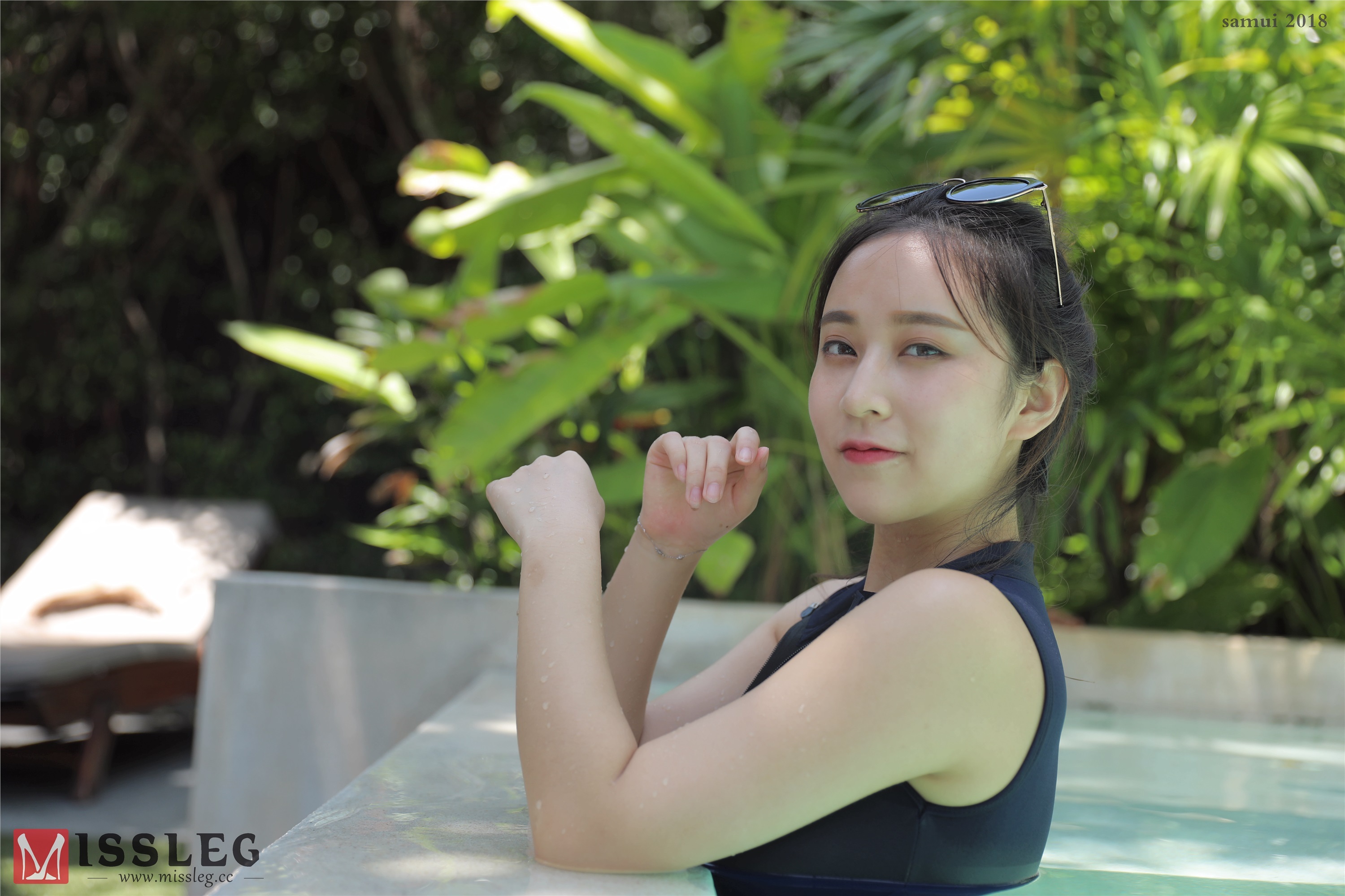 MISSLEG蜜丝  苏梅岛旅拍众筹系列 L002 透视白纱 乔依琳